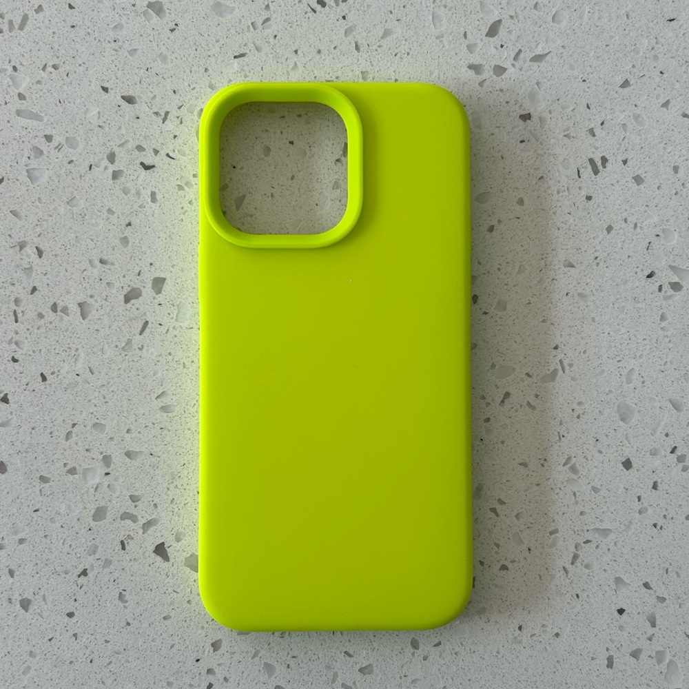 NEW iPhone 14 Pro Max Fluorescent Yellow Silicone Case